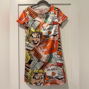 Betty & Veronica Pop Art Comic Mini Dress XS NWOT